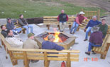 Relaxing by the fire pit